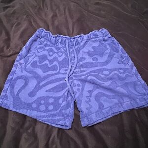 OAS Blue Textured Shorts